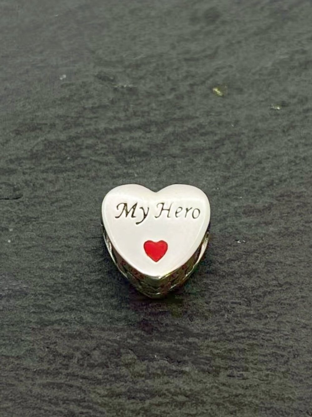 Pandora My Hero Heart Charm Sterling Silver Jewelry